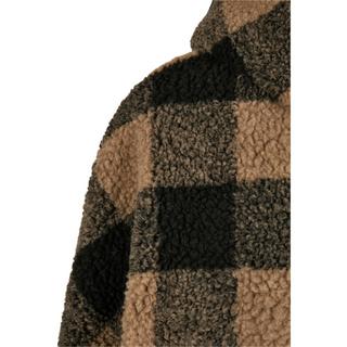 URBAN CLASSICS Pile Sherpa con Cappuccio Oversize a Quadri  