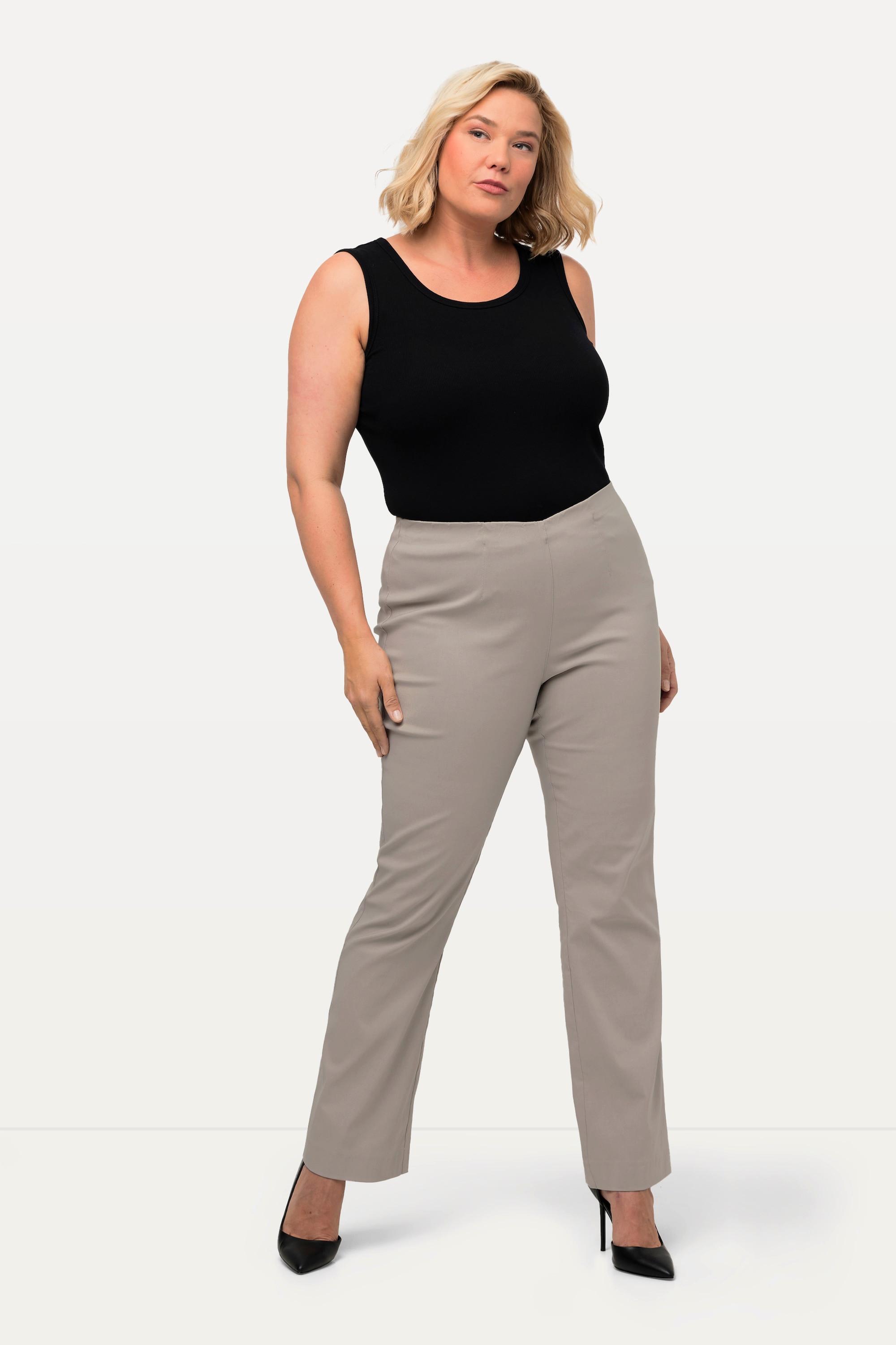 Ulla Popken  Pantalon classique en tissu bengaline 