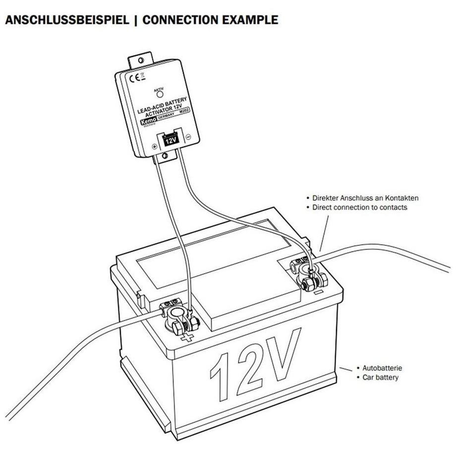 Kemo  Activateur de batterie au plomb 12 V 