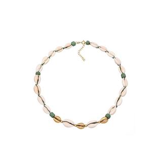 Elli  Halskette Kauri Muschel Glas Beads Surfer Style 