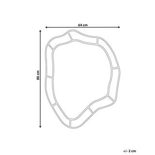 Beliani Specchio en Vetro Moderno LIVERDUN  