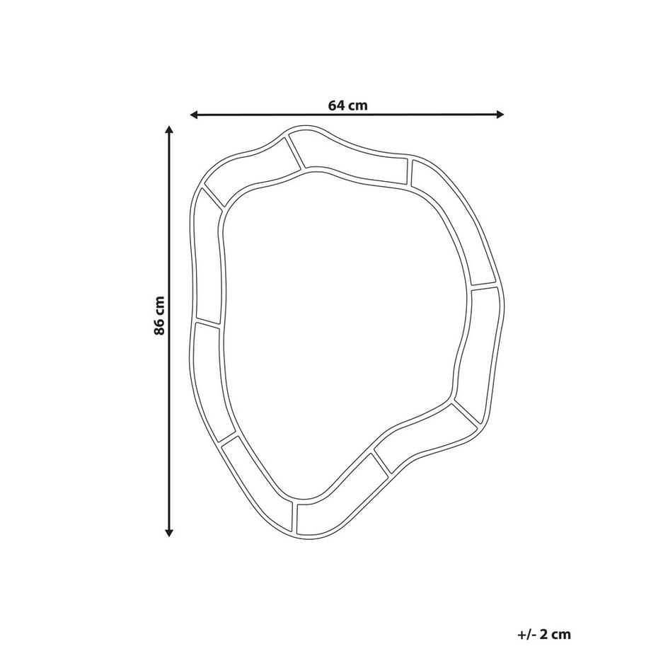 Beliani Wandspiegel aus Glas  LIVERDUN  