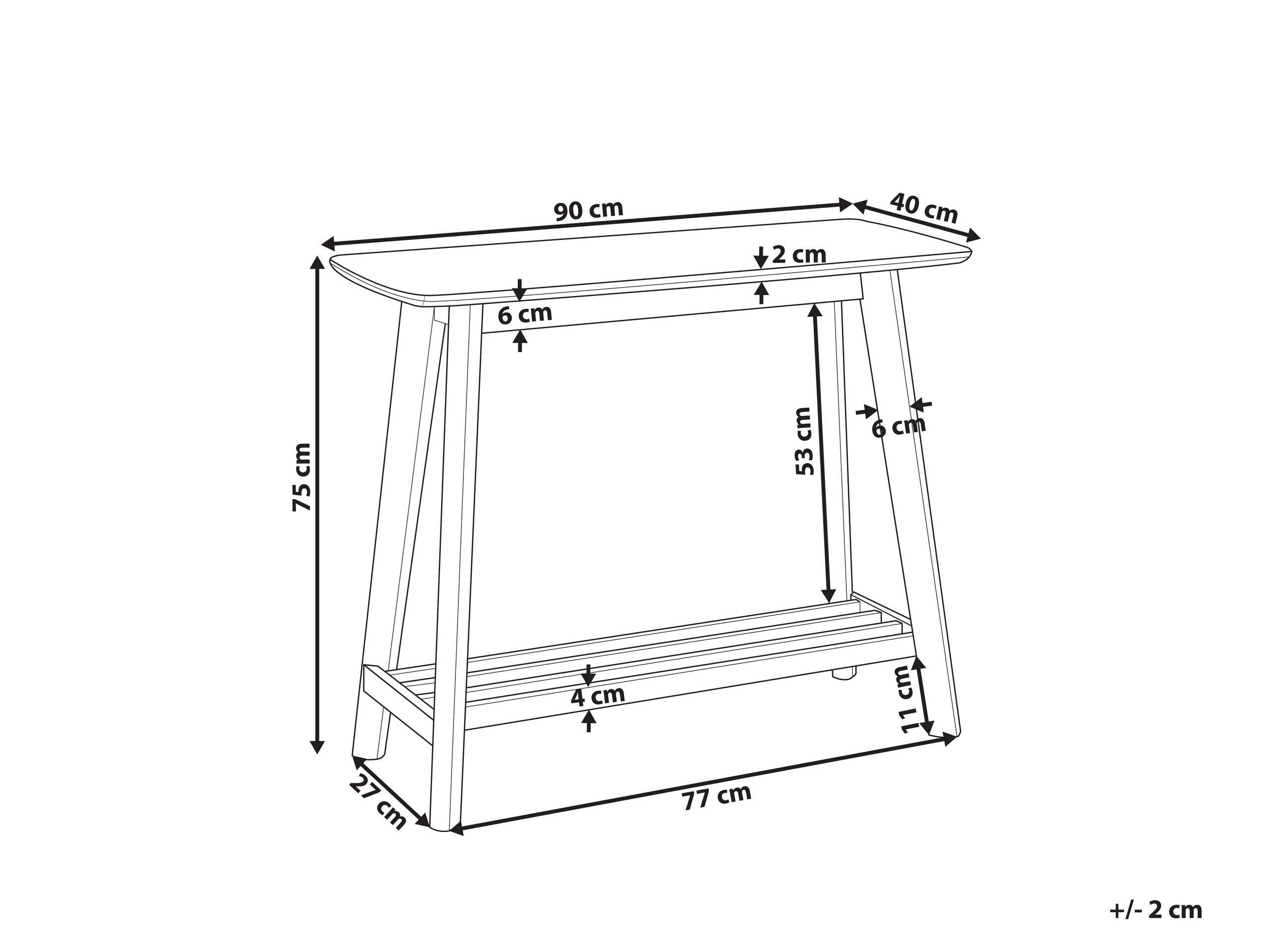 Beliani Console en MDF Traditionnel TULARE  