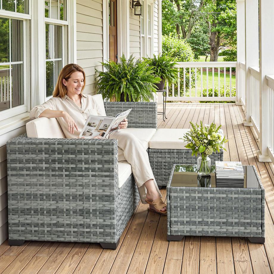Outsunny Rattan Gartenmöbel Set  