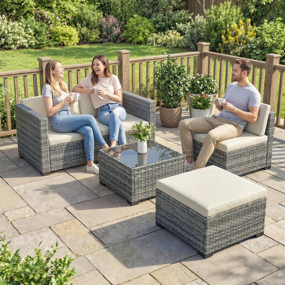 Outsunny Rattan Gartenmöbel Set  