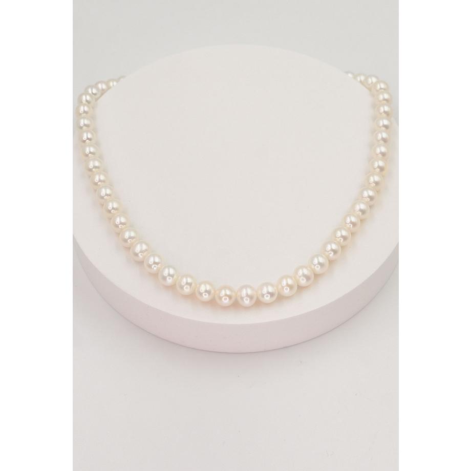 MUAU Schmuck  Collier Silber 925 Süsswasserperle 7-7.5mm 