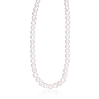 MUAU Schmuck  Collier argent 925 perle d'eau douce 7-7.5mm 