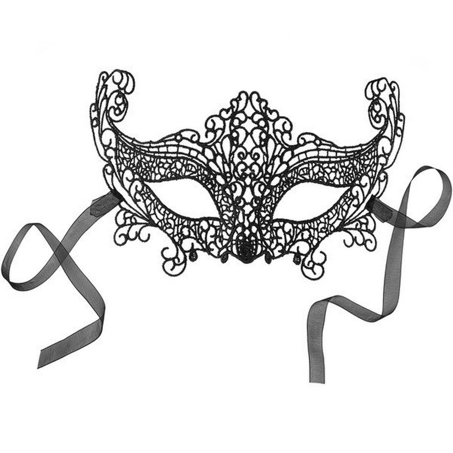 Tectake  Maschera nera in pizzo Gatto 