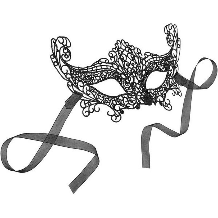 Tectake  Maschera nera in pizzo Gatto 