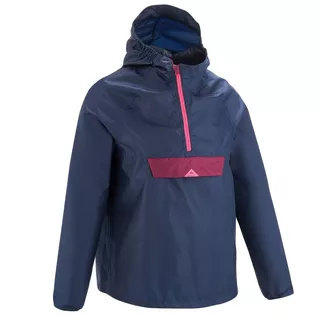 QUECHUA Veste imperm able de randonn e MH100 bleu marine et rose