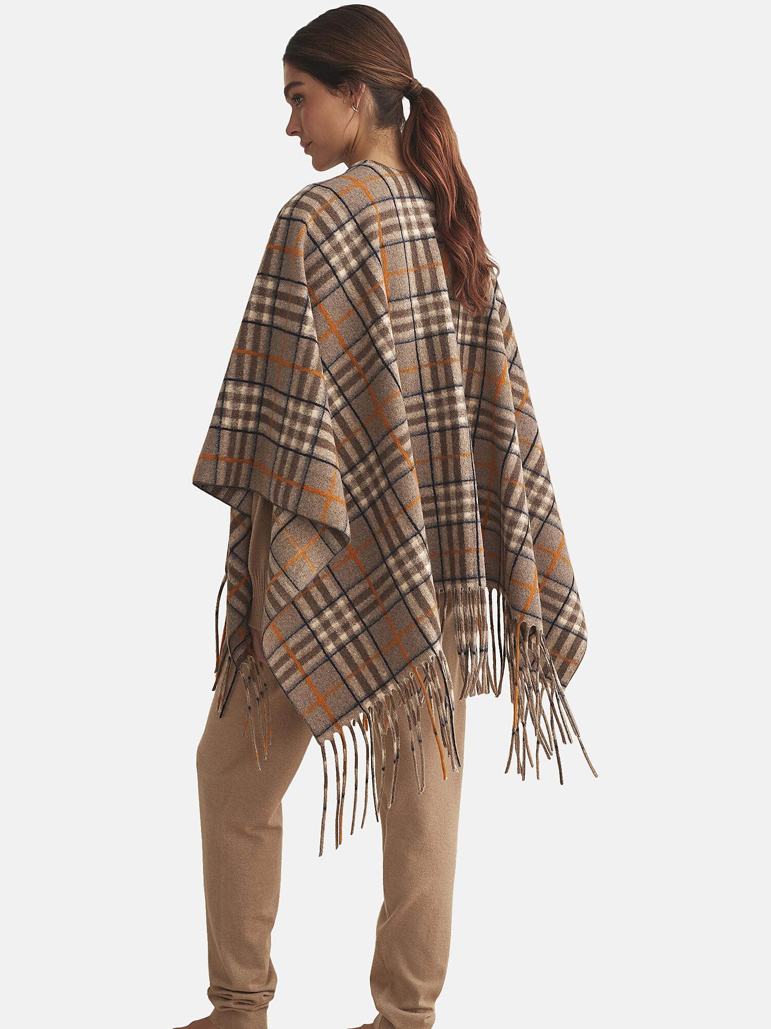 Selmark  Camel Cuadros Poncho COMPLEMENTOS 