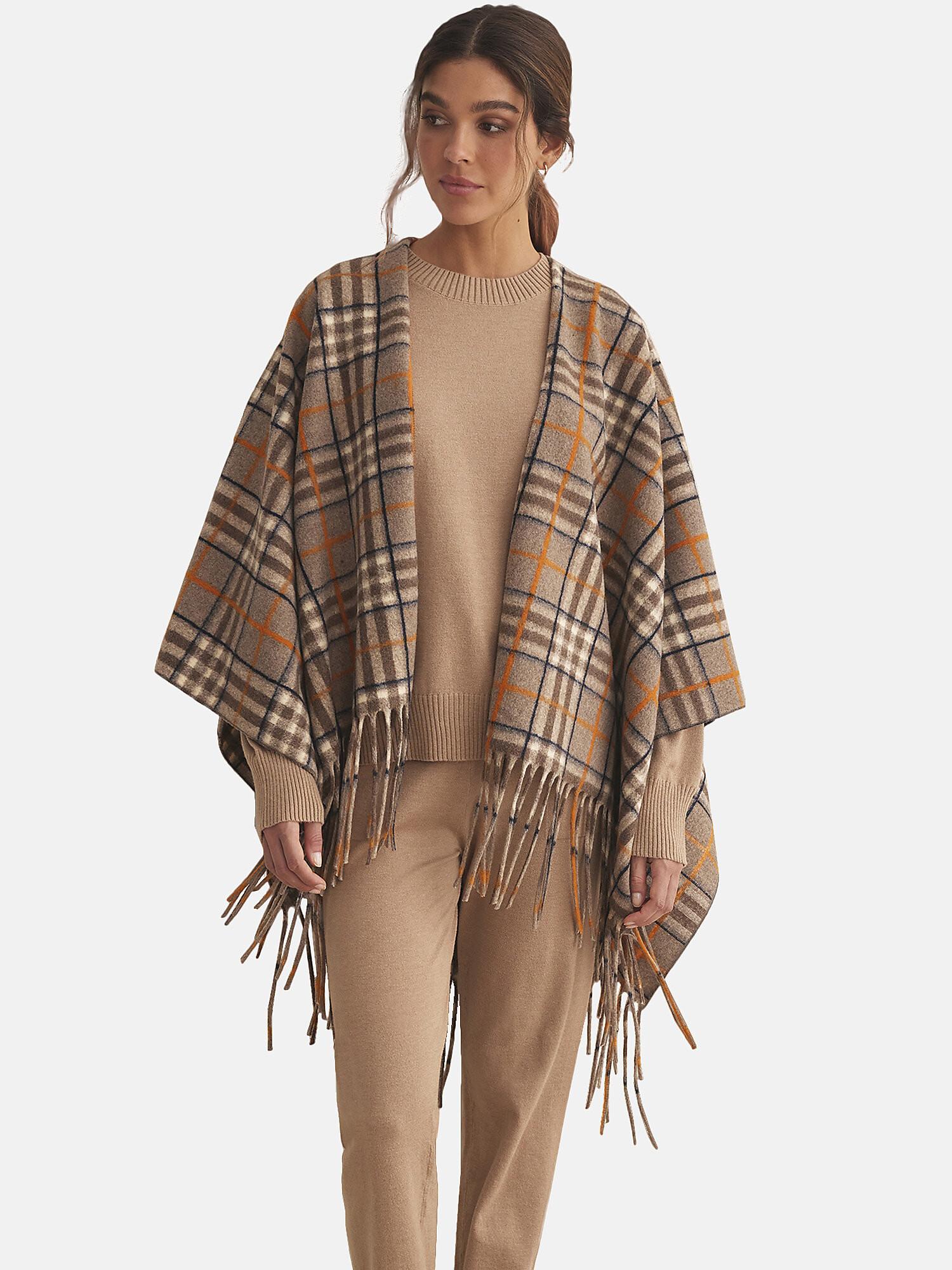 Selmark  Camel Cuadros Poncho COMPLEMENTOS 