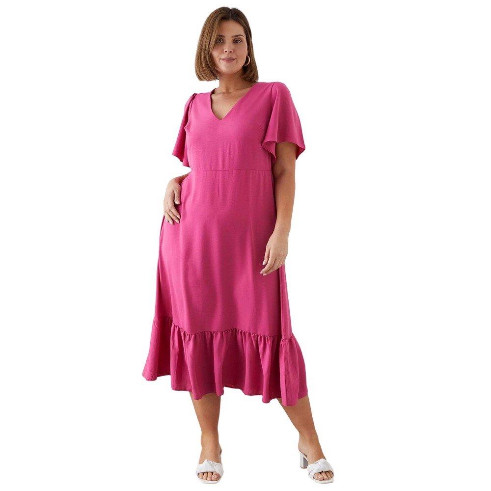 Image of Midikleid Engelsärmel Damen Pink 44