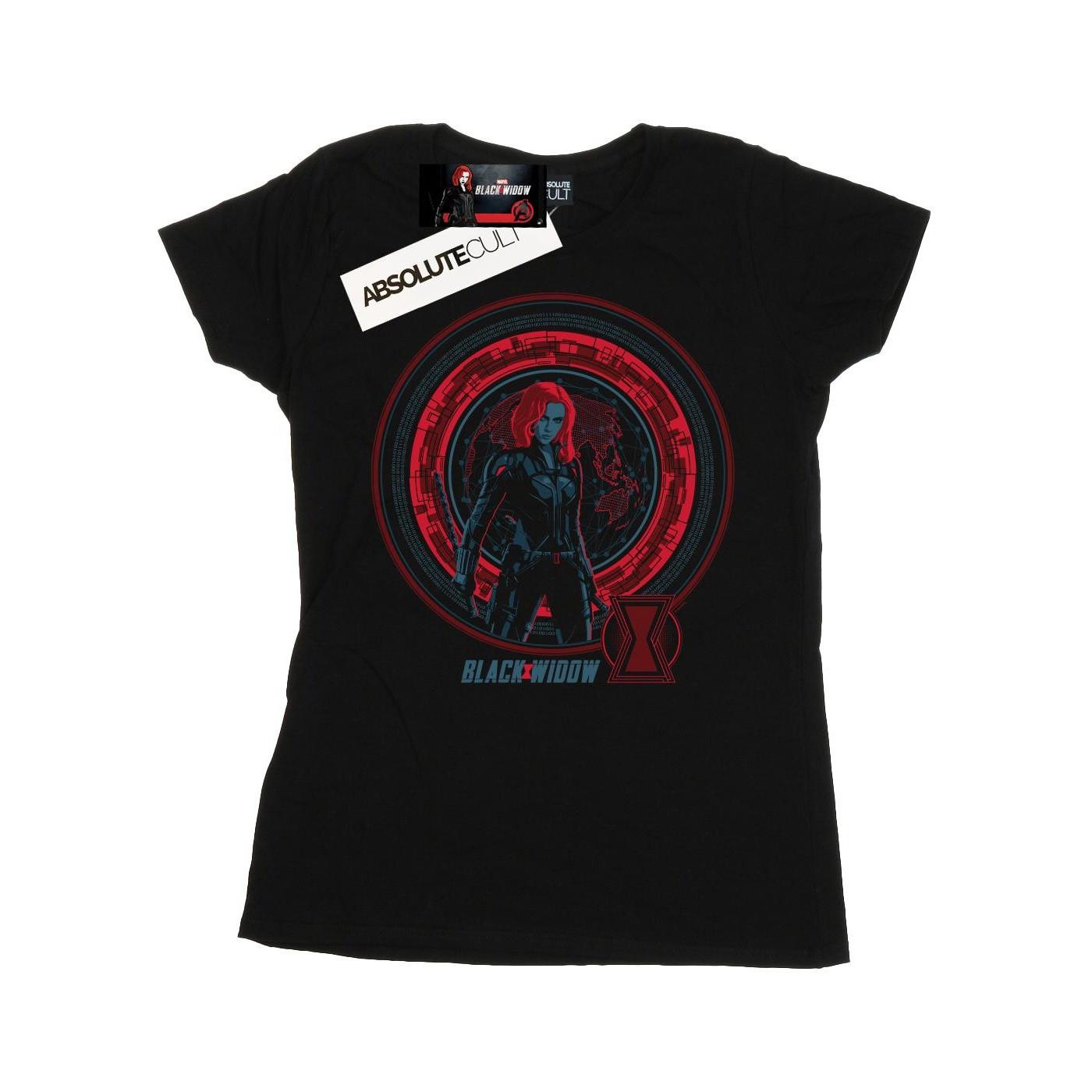 Image of Black Widow Movie Computer Globe Tshirt Damen Schwarz XXL