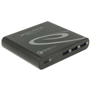 DeLock  41431 chargeur d'appareils mobiles Netbook Noir Secteur Charge rapide Intérieure 