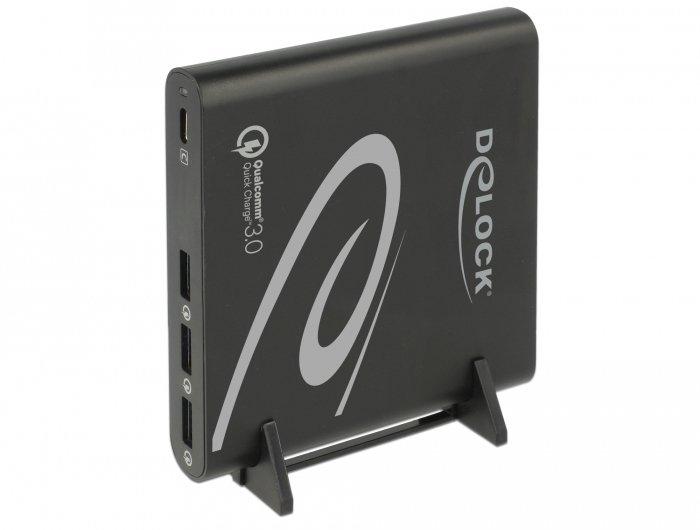 DeLock  41431 chargeur d'appareils mobiles Netbook Noir Secteur Charge rapide Intérieure 