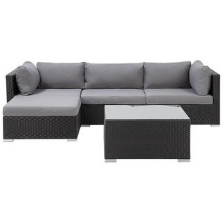 Beliani Set lounge pour jardin en Polyrotin Boho SANO  