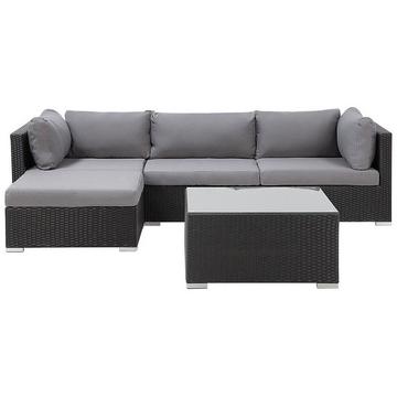 Set lounge pour jardin en Polyrotin Boho SANO