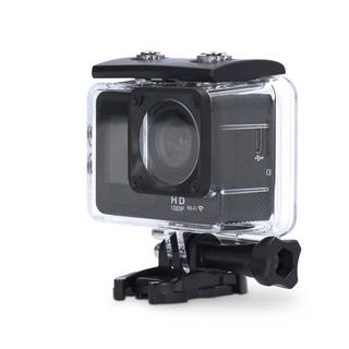 Nedis  Action-Cam | Dualer Bildschirm | 1080p@30fps | 12 MPixel | Wasserdicht bis: 30,0 m | 70 Minuten | WLAN | App verfügbar für: Android™ / IOS | Halterungen im Lieferumfang enthalten | Schwarz 