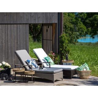 Beliani Transat avec coussin en Polyrotin Traditionnel VASTO  