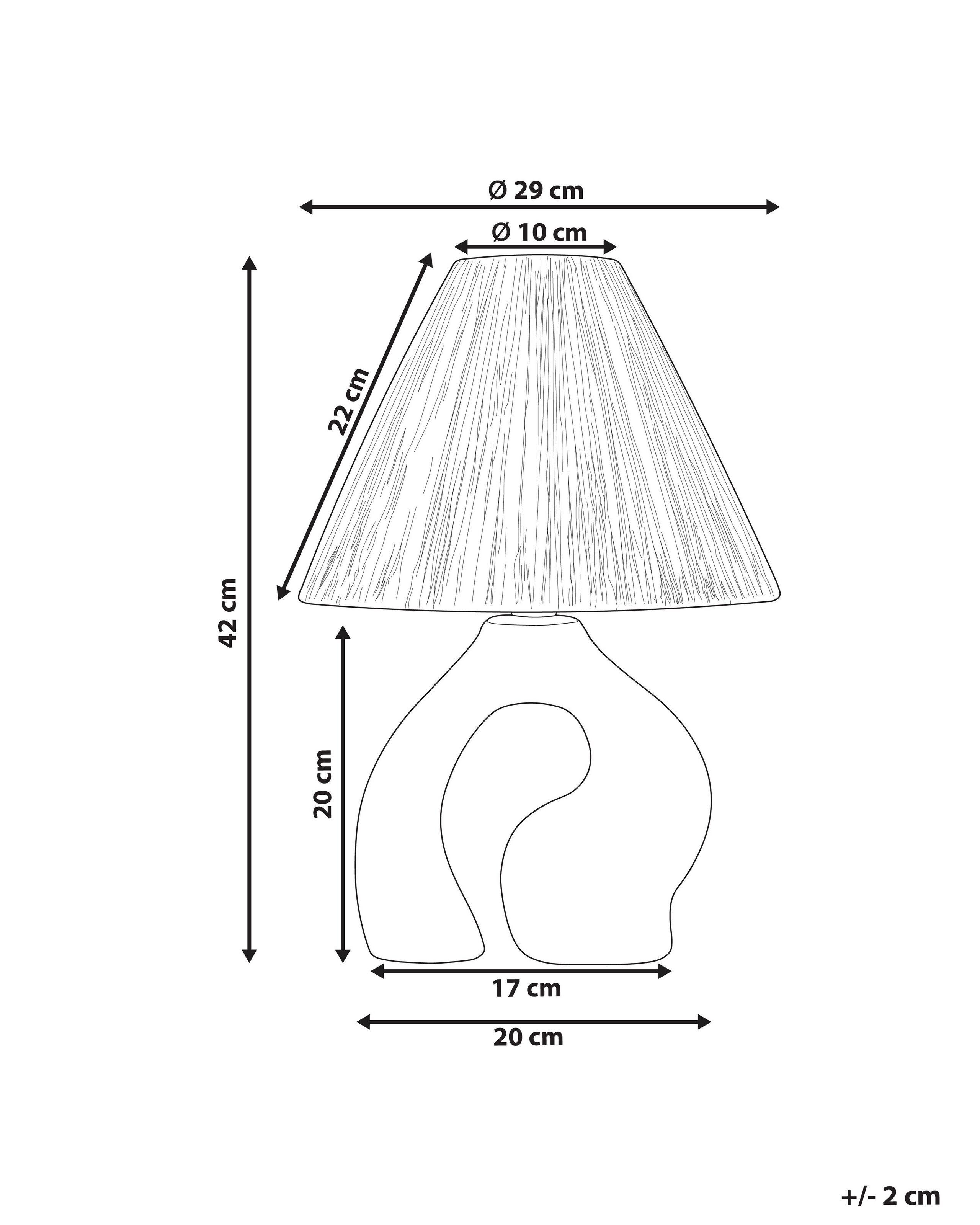 Beliani Lampada da tavolo en Ceramica Boho BARBAS  