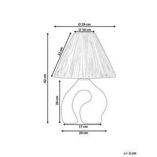 Beliani Lampada da tavolo en Ceramica Boho BARBAS  