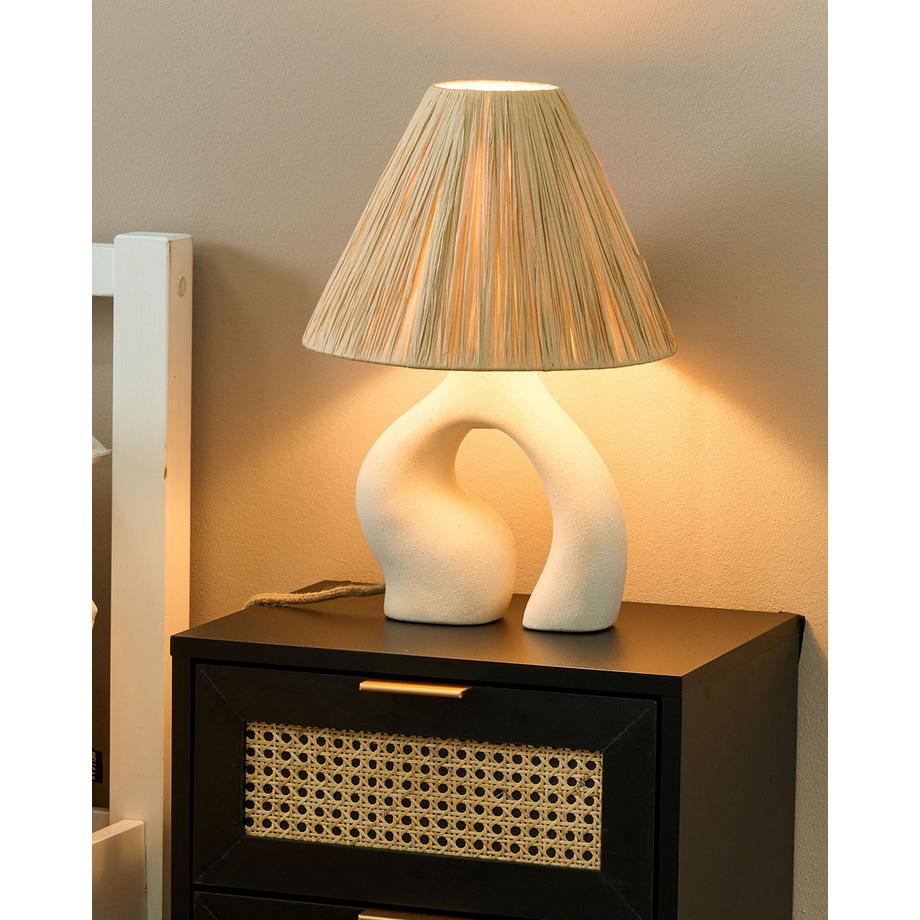 Beliani Lampada da tavolo en Ceramica  BARBAS  