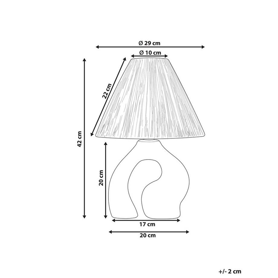 Beliani Lampada da tavolo en Ceramica  BARBAS  