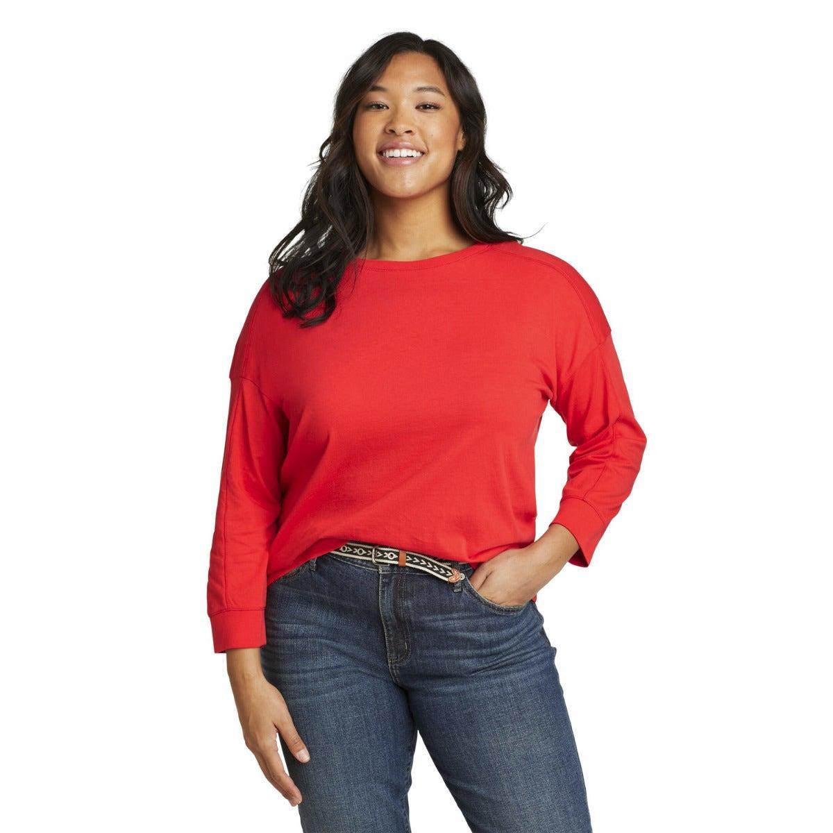 Image of Everyday Essentials Novelty Tshirt 34 Ärmel Damen Korall L