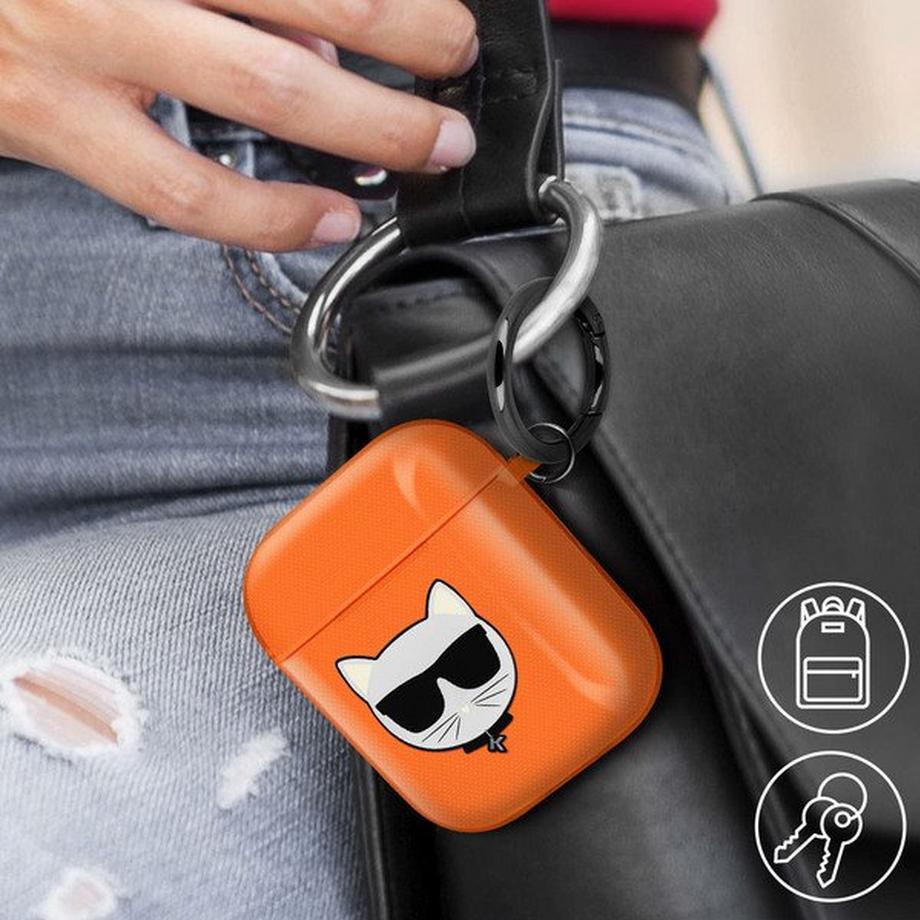 KARL LAGERFELD  Coque Karl Lagerfeld Airpods Orange 