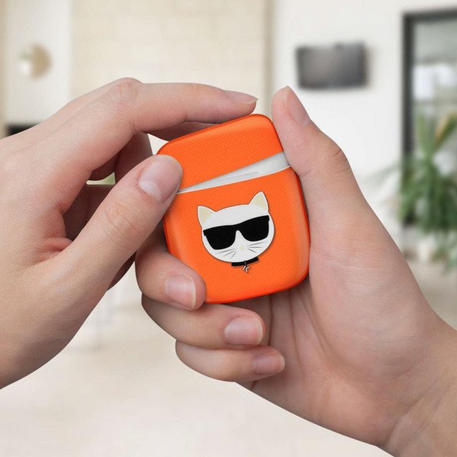 KARL LAGERFELD  Coque Karl Lagerfeld Airpods Orange 