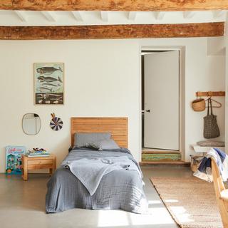 Tikamoon Testata letto per bambini in teak massello 95 cm Minimalys  