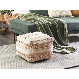 Beliani Pouf en Coton Boho KARAW  