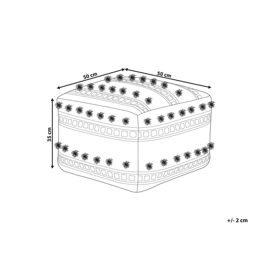 Beliani Pouf en Coton Boho KARAW  