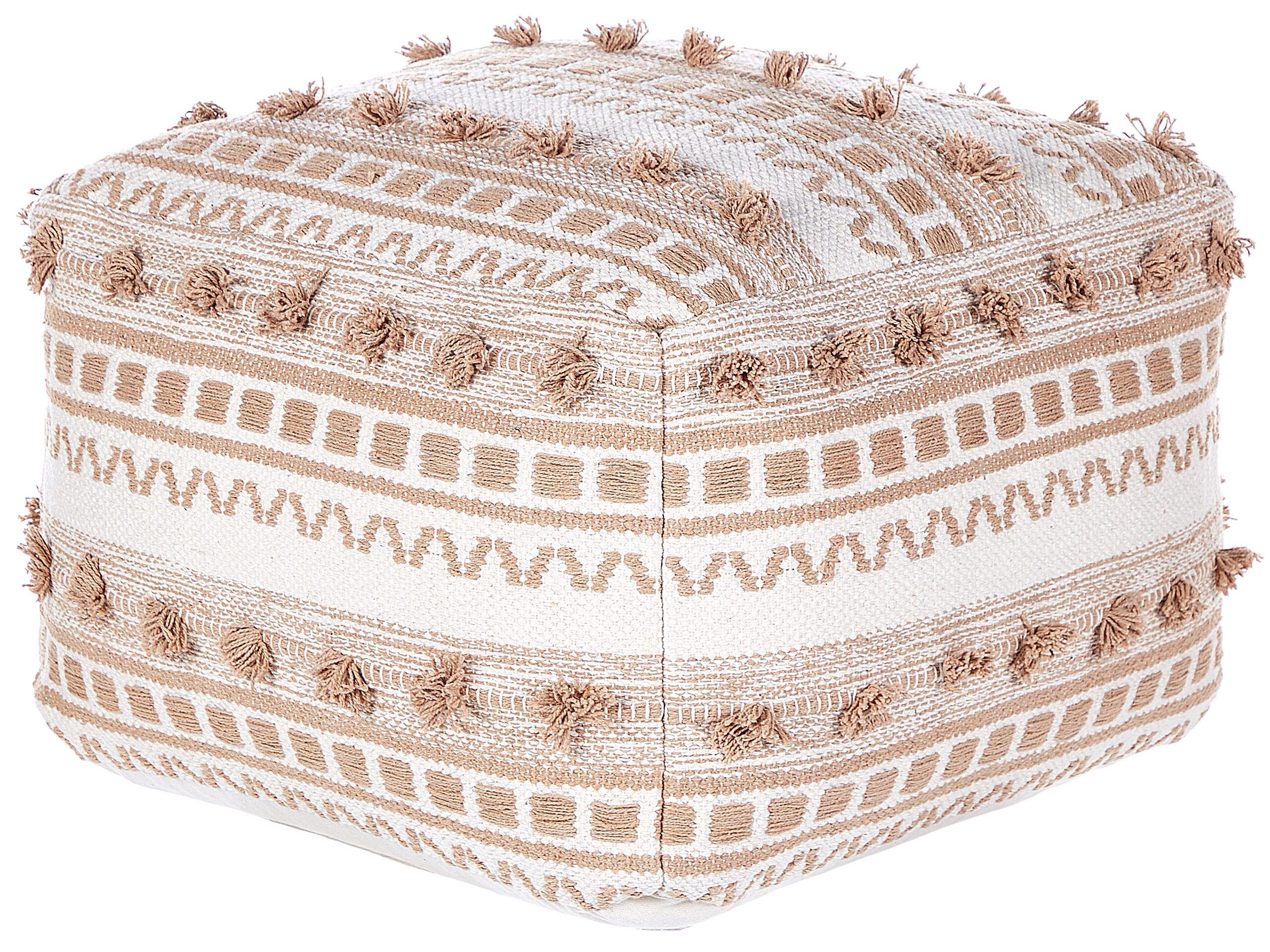 Beliani Pouf en Cotone Boho KARAW  