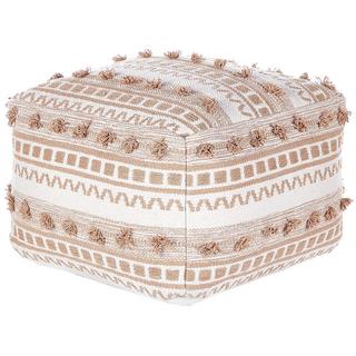 Beliani Pouf en Coton Boho KARAW  