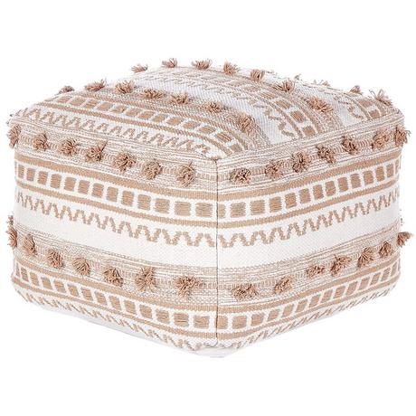 Beliani Pouf en Cotone Boho KARAW  