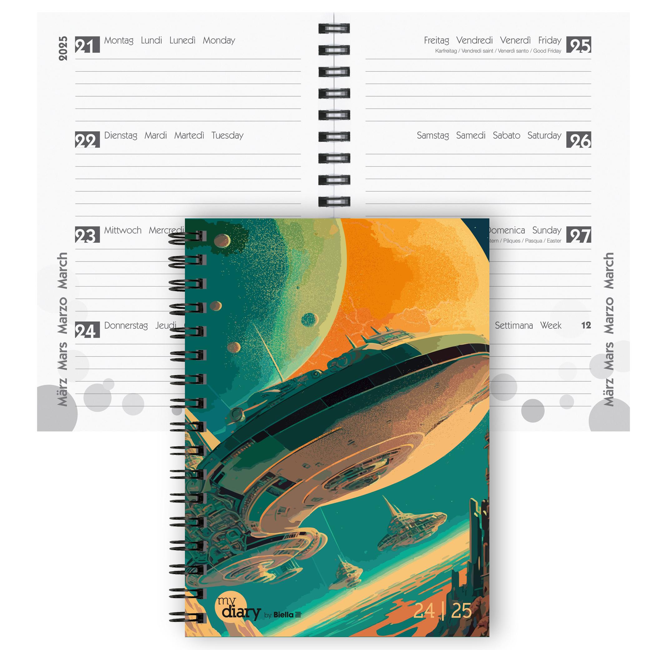 Image of Schüleragenda mydiary Wire-O 3½ Tage pro Seite, Future Schüleragenda mydiary Wire-O 3½ Tage pro Seite, Future