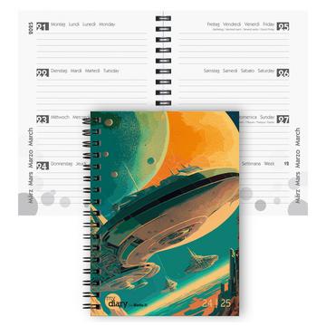 Agenda scolaire mydiary Wire-O 3½ jours par page, Future - Multicolores