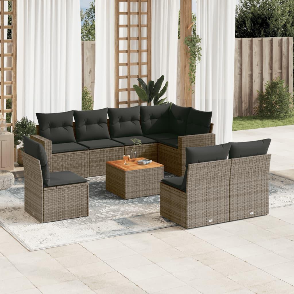 VidaXL set divano da giardino Polirattan  