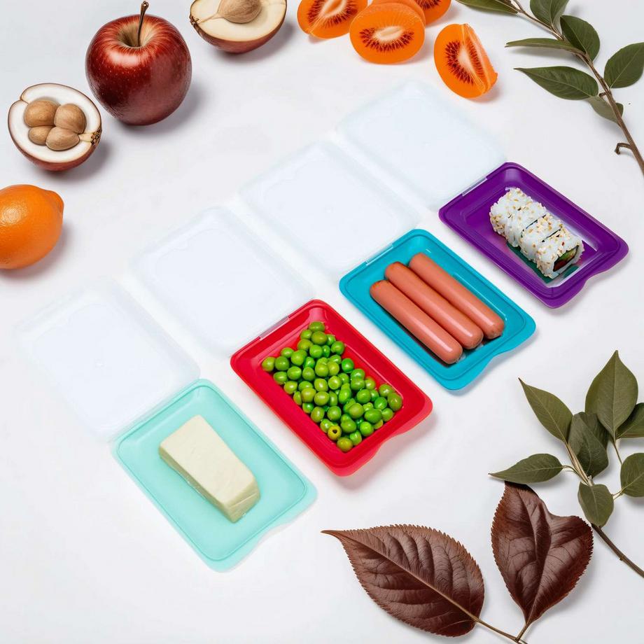 Intirilife Contenitori Per Gastronomia/Scatole Portaoggetti (Set Da 4)  