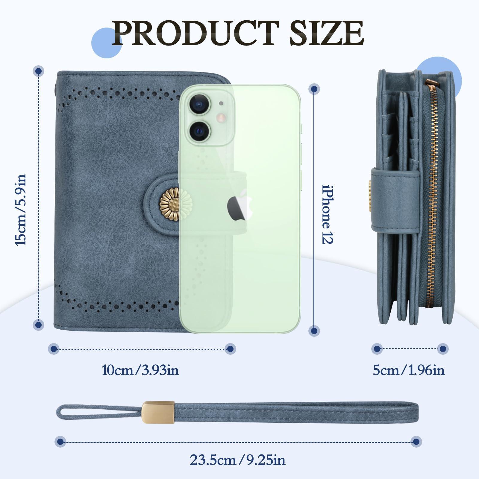 Only-bags.store Grande Capacità Portafoglio Vintage in Pelle PU  