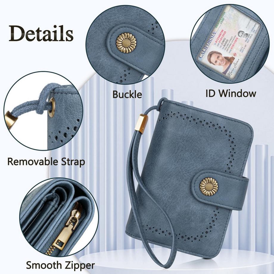 Only-bags.store Portafoglio Vintage Grande Capacità Ecopelle PU  