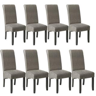 Tectake Lot de 8 chaises aspect cuir  