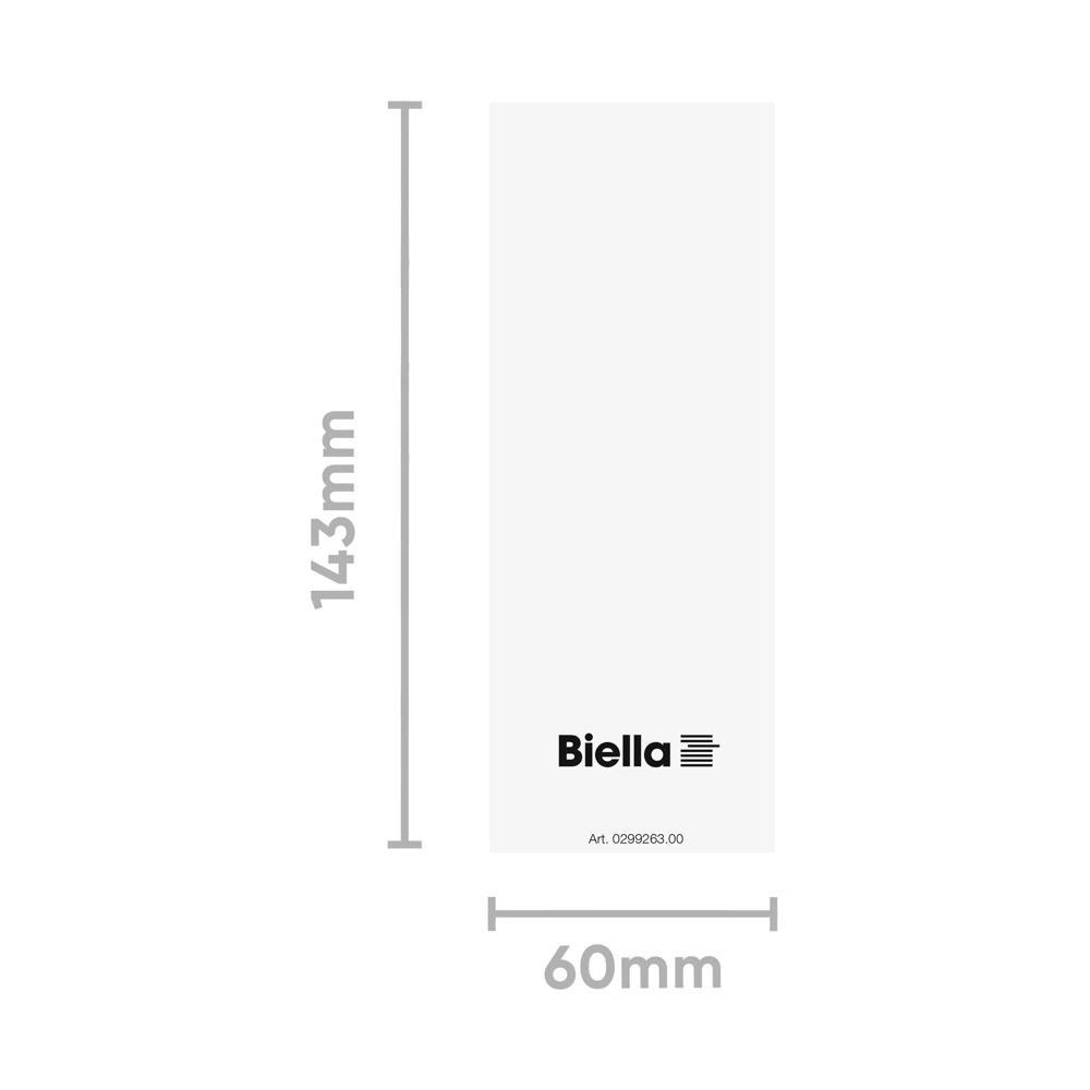 Biella  Étiquettes autocollante 60 x 143 mm - Blanc 