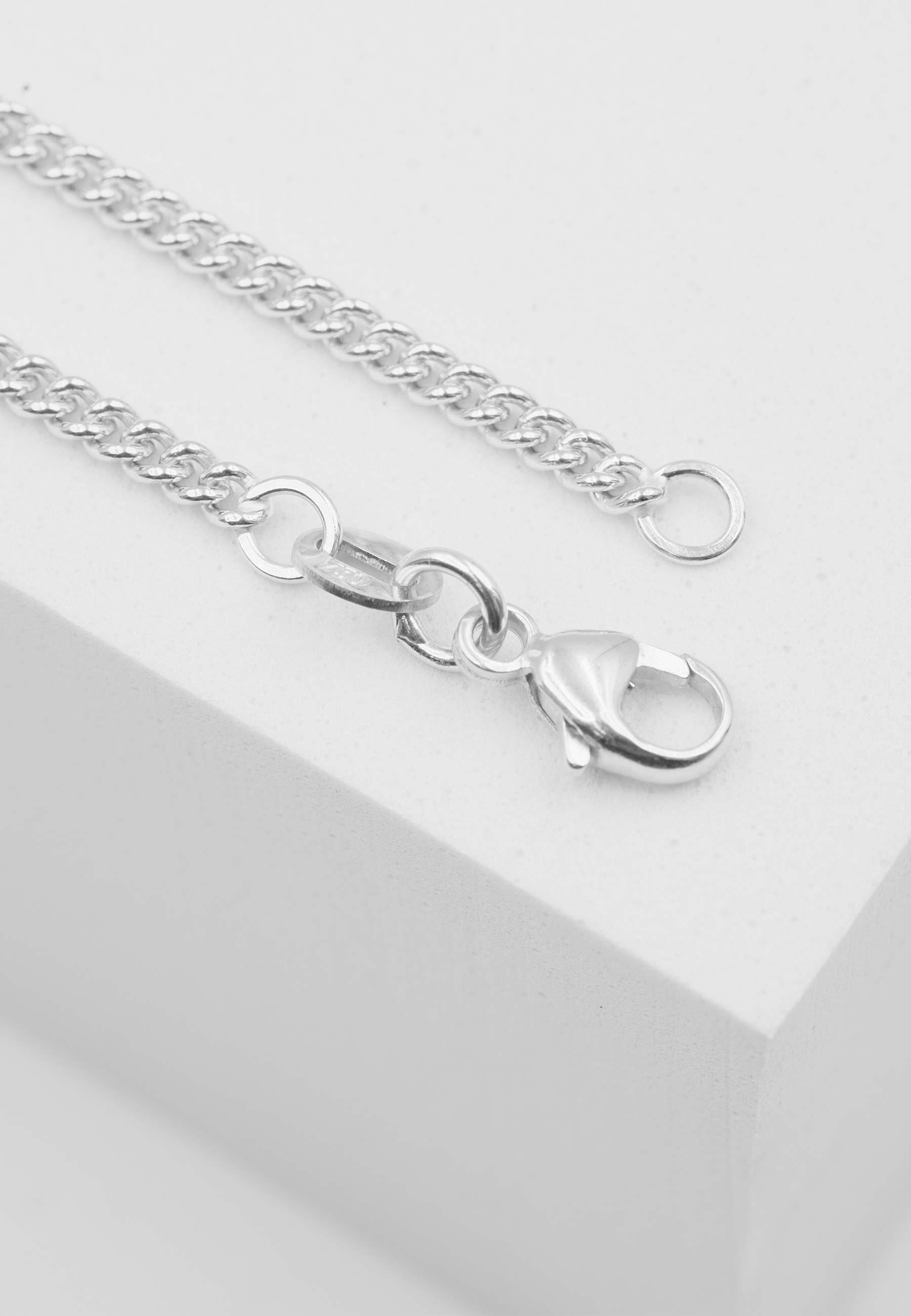 Image of Collier Panzer Weissgold 750, 2.1mm, 42cm Damen Silber 42cm