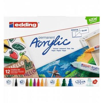 EDDING Acrylmarker acrylic-12S Starterset gross 12 Stück