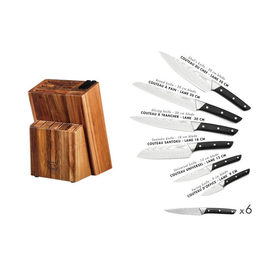 BJÖRN Küchenmesserblock und Steakmesser ERLING LOVIISA  