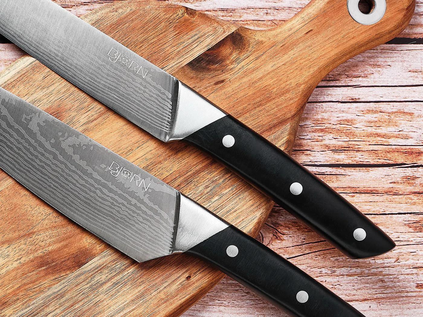 BJÖRN Bloc à couteaux de cuisine et couteau à steak ERLING LOVIISA  