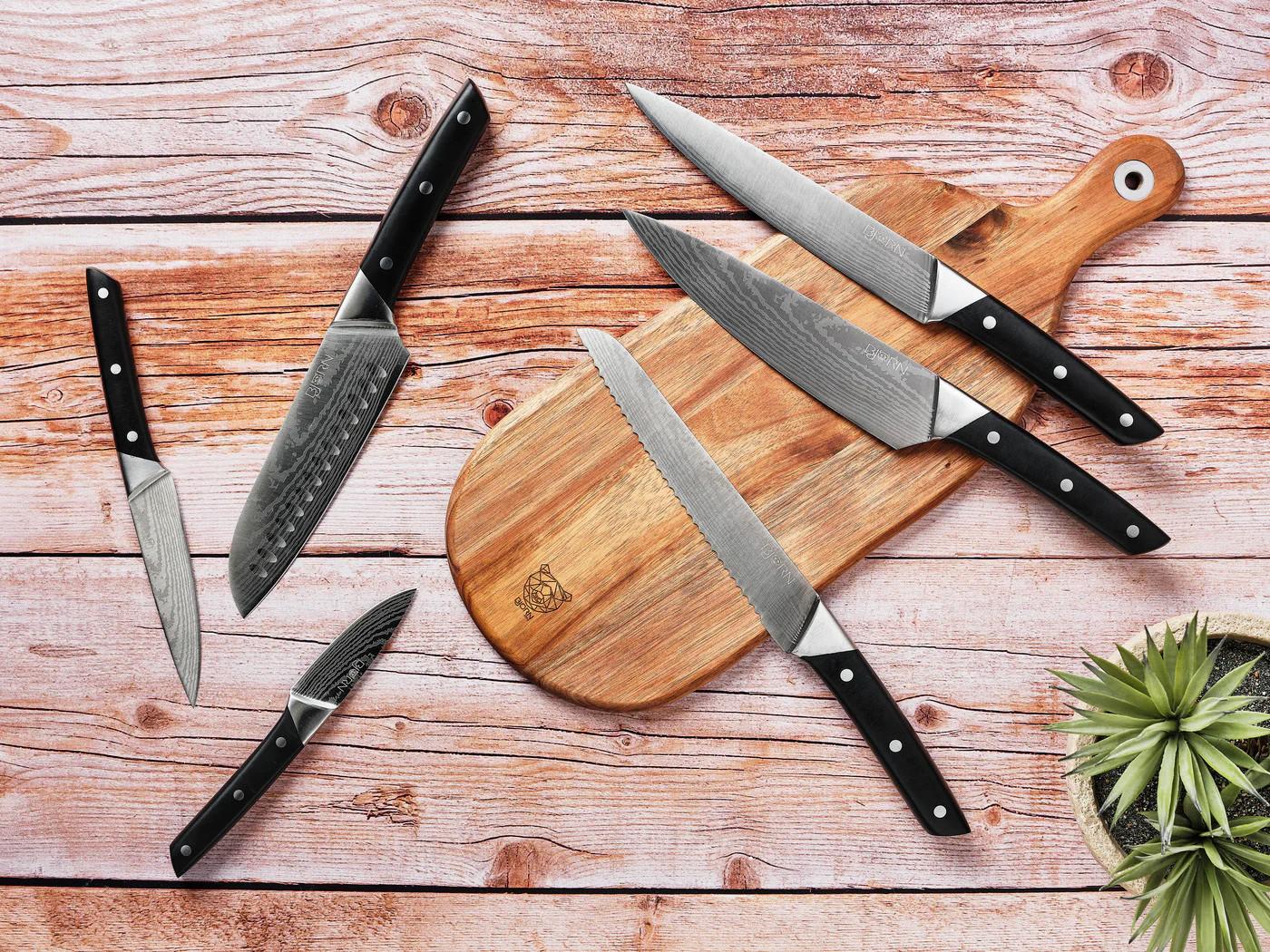 BJÖRN Küchenmesserblock und Steakmesser ERLING LOVIISA  